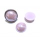 CSCP-R14mm-10 - Cabochon sticla rotund roz pal movuliu  perlat 14mm