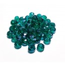 MFR386 - Cristale verde cyan efect AB rondele fatetate 8*6mm