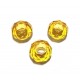 Rondele sticla fatetate galben miere 14*8mm