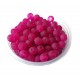 MSF764 - (10 buc.) Margele sticla frosted magenta sfere 8mm