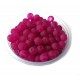 MSF766 - (10 buc.) Margele sticla frosted dark magenta sfere 4mm