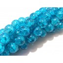 MSCR10mm-09 - Margele crackle turcoaz si roz sfere 10mm