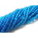MSCR4mm-87 - (10 buc.) Margele crackle turcoaz intens sfere 4mm