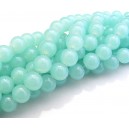 MSP462 - (10 buc.) Margele sticla bleu verzui sfere 8mm