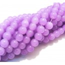 MSP477 - (10 buc.) Margele sticla mov lila sfere 8mm
