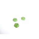 Cabochon trandafiri plastic verde sidef 8mm