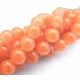 MSP515 - (10 buc.) Margele sticla portocaliu intens cu tenta de corai sfere 4mm