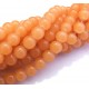 MSP518 - (10 buc.) Margele sticla portocaliu piersica sfere 8mm