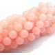 MSP519 - (10 buc.) Margele sticla portocaliu caisa sfere 8mm