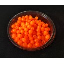 MSP523 - (10 buc.) Margele sticla portocaliu neon sfere 6mm