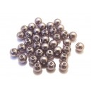 PA5mm-02 - (50 buc.) Perle acril gri usor movuliu sfere 5mm