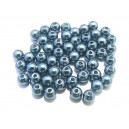PA5mm-08 - (50 buc.) Perle acril albastru petrol sfere 5mm