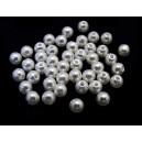 PA5mm-23 - (50 buc.) Perle acril albe sfere 5mm