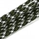 SP4mm-02 - (1 metru) Snur paracord plat negru, verde olive inchis si alb 4mm