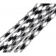 SP4mm-03  - (1 metru) Snur paracord plat negru gri si alb 4mm