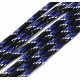SP4mm-04  - (1 metru) Snur paracord plat negru, albastru si alb 4mm
