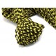 SP4mm-07  - (1 metru) Snur paracord plat negru si galben 4mm