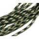 SP4mm-12  - (1 metru) Snur paracord plat capuccino, maro si verde inchis 4mm
