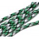 SP4mm-23  - (1 metru) Snur paracord plat verde, gri si alb 4mm