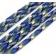SP4mm-33  - (1 metru) Snur paracord plat albastru, verde si alb 4mm