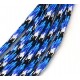 SP4mm-34  - (1 metru) Snur paracord plat albastru, negru si alb 4mm