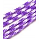 SP4mm-43  - (1 metru) Snur paracord plat mov si alb 4mm