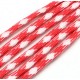 SP4mm-52  - (1 metru) Snur paracord plat rosu si alb 4mm