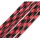 SP4mm-53  - (1 metru) Snur paracord plat rosu magenta si negru 4mm