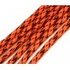 SP4mm-56  - (1 metru) Snur paracord plat portocaliu si negru 4mm