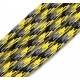 SP4mm-62  - (1 metru) Snur paracord plat galben, negru si gri 4mm