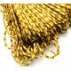 SP4mm-63  - (1 metru) Snur paracord plat galben si capuccino 4mm