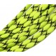 SP4mm-67  - (1 metru) Snur paracord plat galben lamaie si negru 4mm