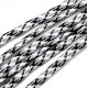 SP4mm-68  - (1 metru) Snur paracord plat alb, negru si gri 4mm
