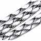 SP4mm-69  - (1 metru) Snur paracord plat alb, negru si gri 4mm