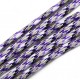SP4mm-70  - (1 metru) Snur paracord plat alb, negru, gri si mov 4mm