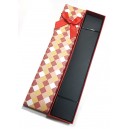 CCC-F-04 - Cutie cadou rosie cu romburi pentru colier/bratara/ceas 20*4.1*2.4cm