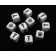 DISPONIBIL 1 SET CU 36 BUCATI - MALCA6*6mm-T - Margele acril litera T cub alb 6*6mm