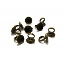 Capacel cu agatatoare bronz antic pentru glob sticla 6.5*6mm