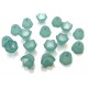 FA10*6mm-04 - (10 buc.) Flori acril verde cyan frosted 10*6mm