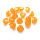 FA10*6mm-11 - (10 buc.) Flori acril portocaliu intens frosted 10*6mm