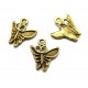 DISPONIBIL 2 SETURI - CP545-08 - (11 buc.) Charm fluture bronz antic 15*14mm