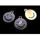CP571-A - Charm argintiu inchis smiley email albastru 20*17mm - STOC LIMITAT!!!