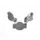 DISPONIBIL 24 BUCATI - BB78 - Baza brosa argintiu inchis platou 9mm
