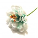 FLO28 - Flori artificiale albe cu nuante verde turcoaz 3.5-4cm/11cm