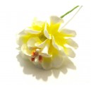 FLO39 - Flori artificiale albe cu galben 3.5-4cm/11cm