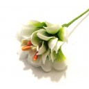 FLO41 - Flori artificiale albe cu verde 3.5-4cm/11cm