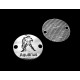 CO330 - Conector zodia varsator argintiu antic 23mm