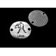 CO338 - Conector zodia balanta argintiu antic 23mm