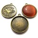 BC135 - Baza cabochon zodia berbec bronz antic 32*28mm/25mm