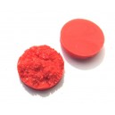 CRS101-I - Cabochon rasina druzy rosu portocaliu 20mm
